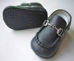Moccasin Cow Leather w/ Chain-Dark Navy